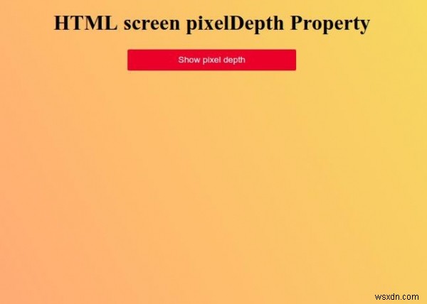 Màn hình HTML pixelDepth Thuộc tính 