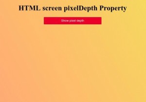 Thuộc tính pixelDepth của Screen trong HTML