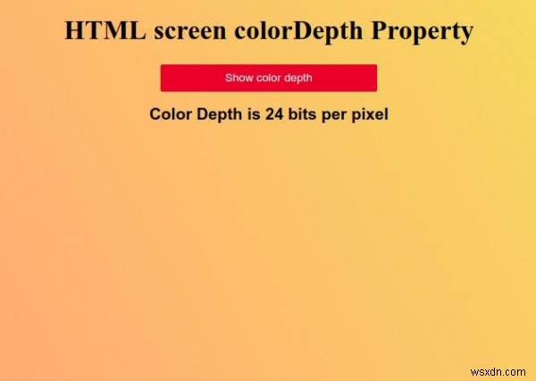 Màu màn hình HTML 