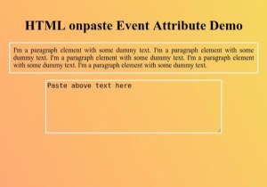 Thuộc tính sự kiện onpaste HTML 