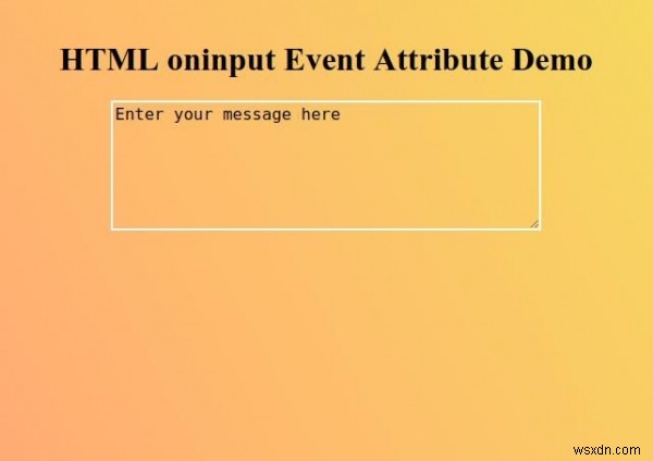 Thuộc tính sự kiện oninput HTML 