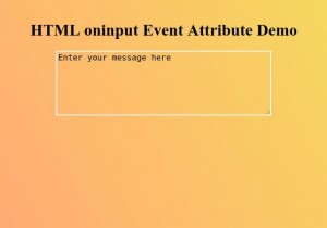 Thuộc tính sự kiện oninput HTML 