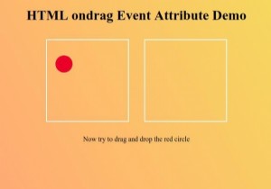 Thuộc tính sự kiện ondrag HTML 