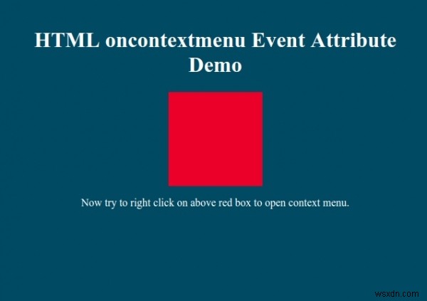 Thuộc tính sự kiện oncontextmenu HTML 