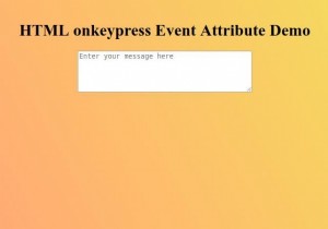 Thuộc tính sự kiện onkeypress HTML 