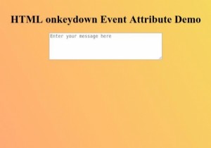 Thuộc tính sự kiện onkeydown HTML 