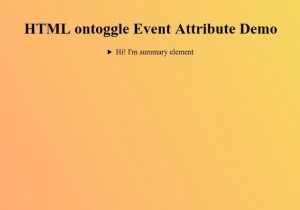 Thuộc tính sự kiện ontoggle HTML 