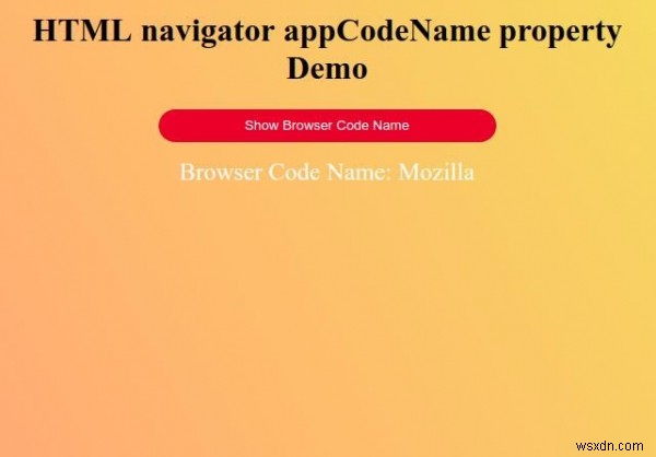 Ứng dụng HTML Navigator Thuộc tính CodeName 