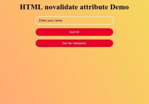 Thuộc tính novalidate HTML 