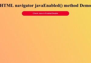 Phương thức navigator.javaEnabled() trong HTML