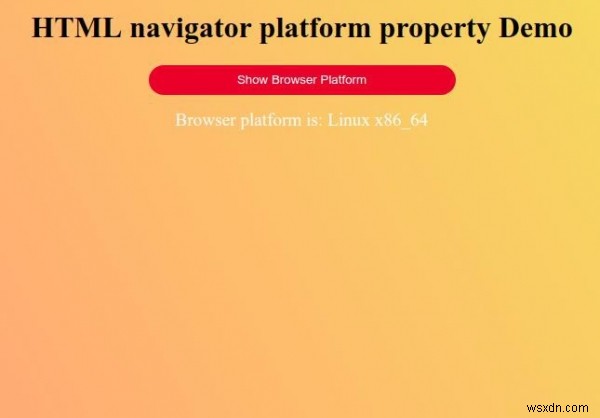 Thuộc tính nền tảng HTML Navigator 