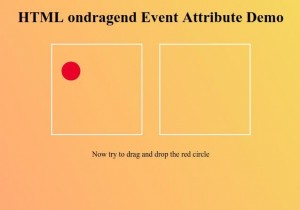 Thuộc tính sự kiện ondragend HTML 