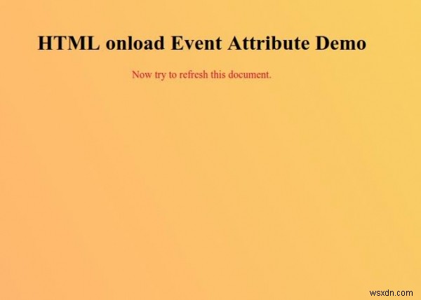 Thuộc tính sự kiện onload HTML 