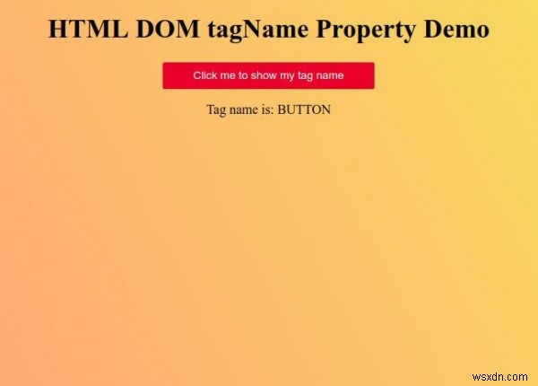 HTML DOM tagName Thuộc tính 