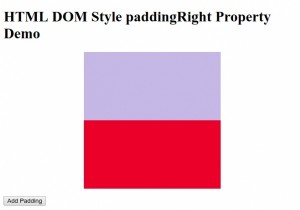 Thuộc tính HTML DOM Style paddingRight 
