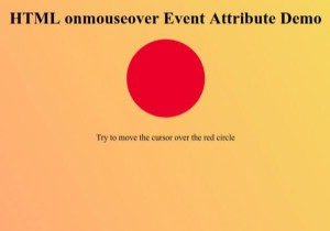 Thuộc tính sự kiện onmouseover HTML 