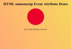 Thuộc tính sự kiện onmouseup HTML 