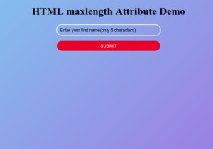 Thuộc tính maxlength HTML 