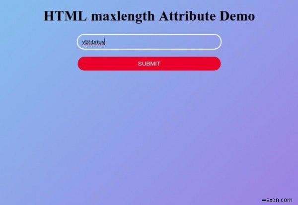 Thuộc tính maxlength HTML 