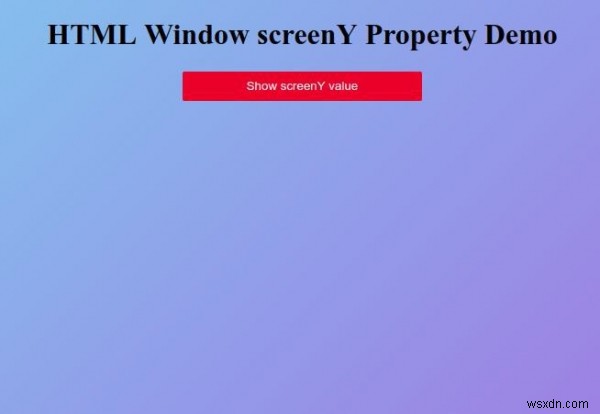 Màn hình cửa sổ HTML Thuộc tínhY 