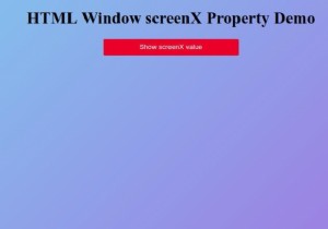 HTML Window screenX Thuộc tính 