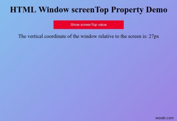 Màn hình cửa sổ HTML 