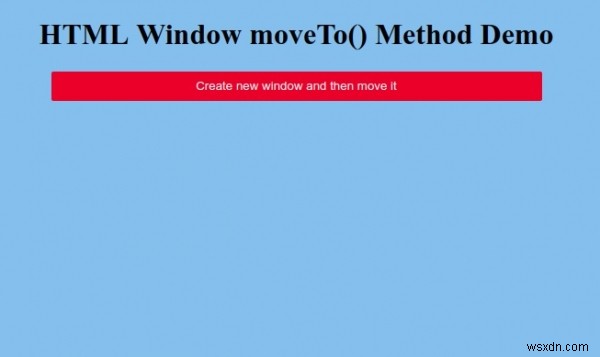 Phương thức HTML Window moveTo () 