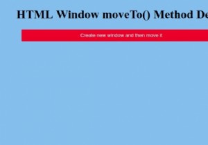 Phương thức HTML Window moveTo () 