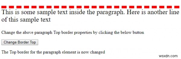 HTML DOM Style borderTop thuộc tính 