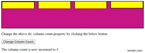 HTML DOM Style columnCount Thuộc tính 