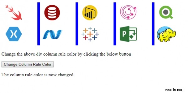 HTML DOM Style columnRuleColor Thuộc tính 