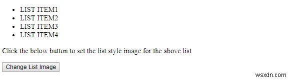 HTML DOM Style listStyleImage Thuộc tính 