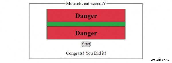 HTML DOM MouseEvent screenY Thuộc tính 