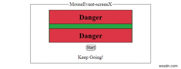 Thuộc tính HTML DOM MouseEvent screenX 