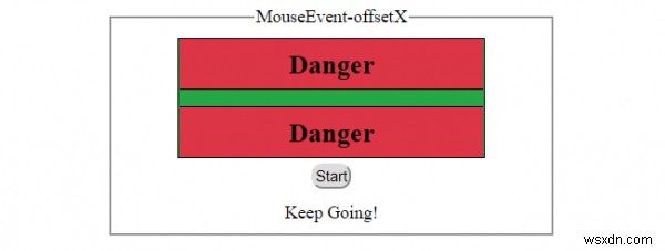 Thuộc tính HTML DOM MouseEvent offsetX 