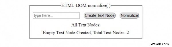 Phương pháp HTML DOM normalize () 