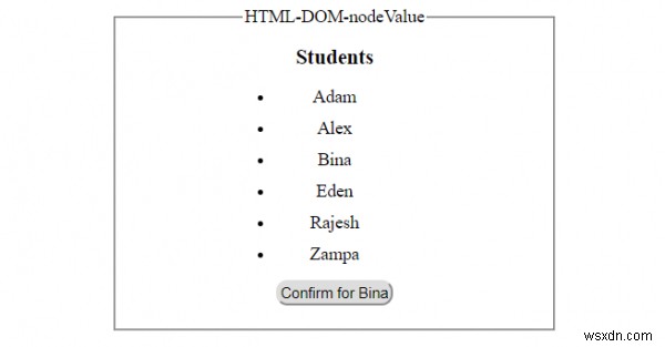 Thuộc tính HTML DOM nodeValue 