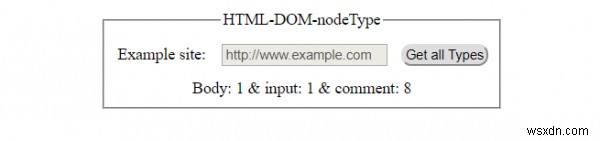 Thuộc tính HTML DOM nodeType 