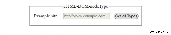 Thuộc tính HTML DOM nodeType 