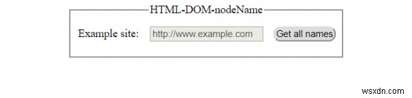 HTML DOM nodeName Thuộc tính 