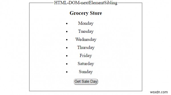 Thuộc tính HTML DOM nextElementSibling 