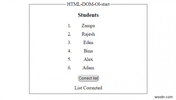 Đối tượng HTML DOM Ol 