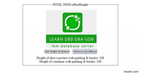 Thuộc tính HTML DOM offsetHeight 