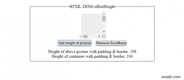 Thuộc tính HTML DOM offsetHeight 