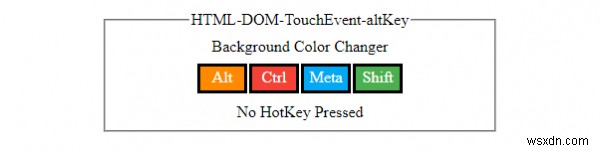 Thuộc tính altKey của HTML DOM TouchEvent 
