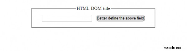 Thuộc tính tiêu đề HTML DOM 