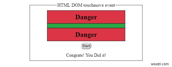 Sự kiện touchmove HTML DOM 