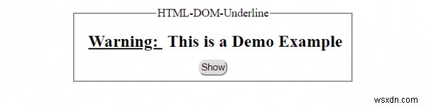 Đối tượng Gạch chân HTML DOM 