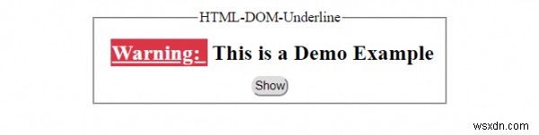 Đối tượng Gạch chân HTML DOM 