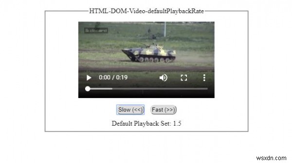 HTML DOM Video mặc định 